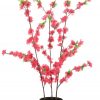 Fleur-pêcher-rose-pot-jardinerie-jardins-de-Gabiani-Perpignan
